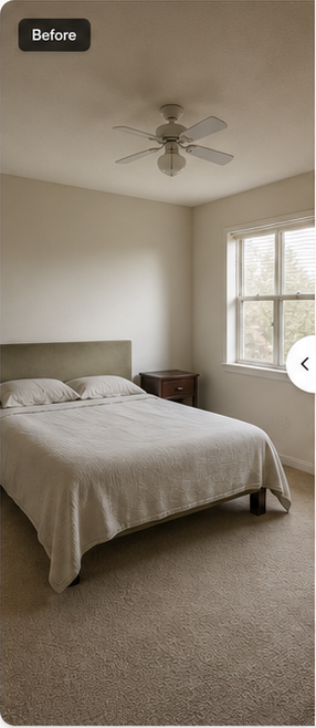 Original bedroom before redesign